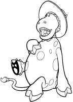 A coloring page of magic roundabout